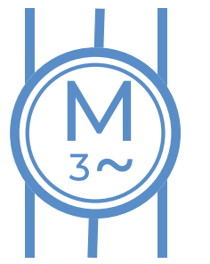 Symbol elektryczny silnik indukcyjny trójfazowy pierścieniowy